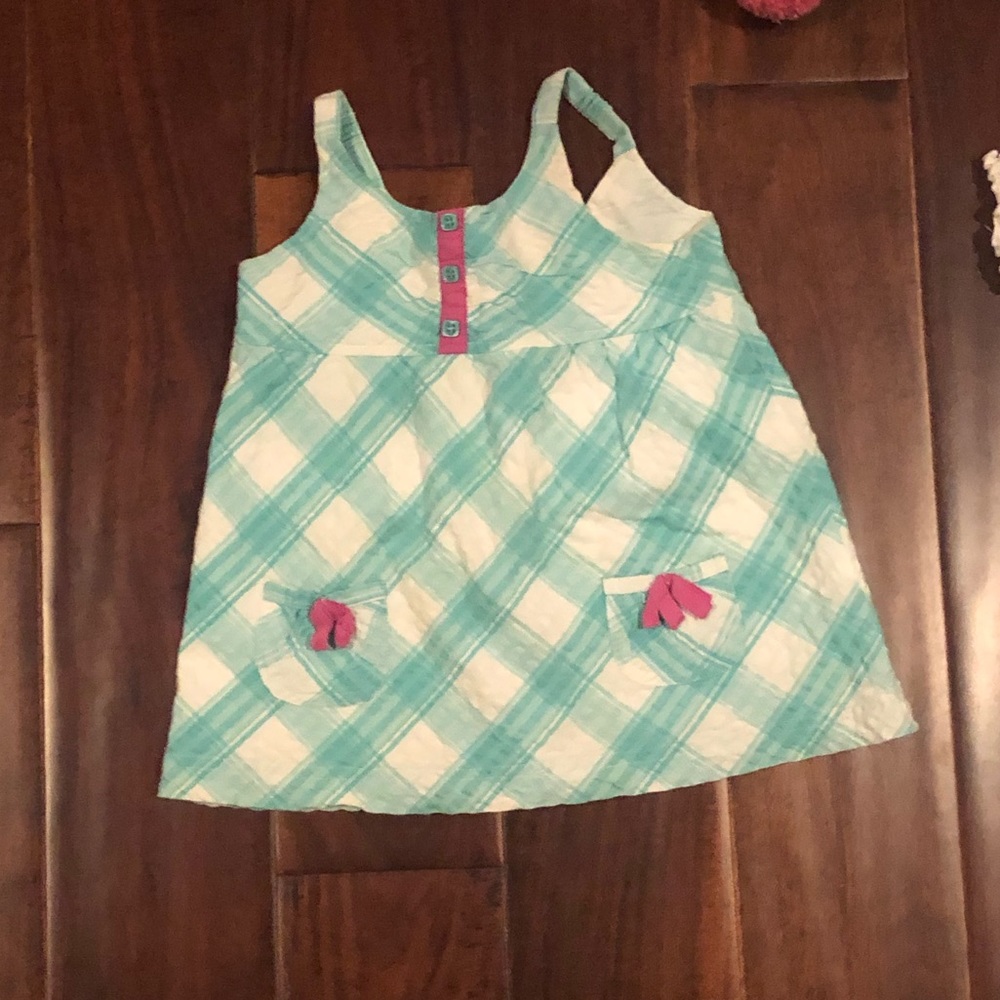 Blue and White Checkered Dress